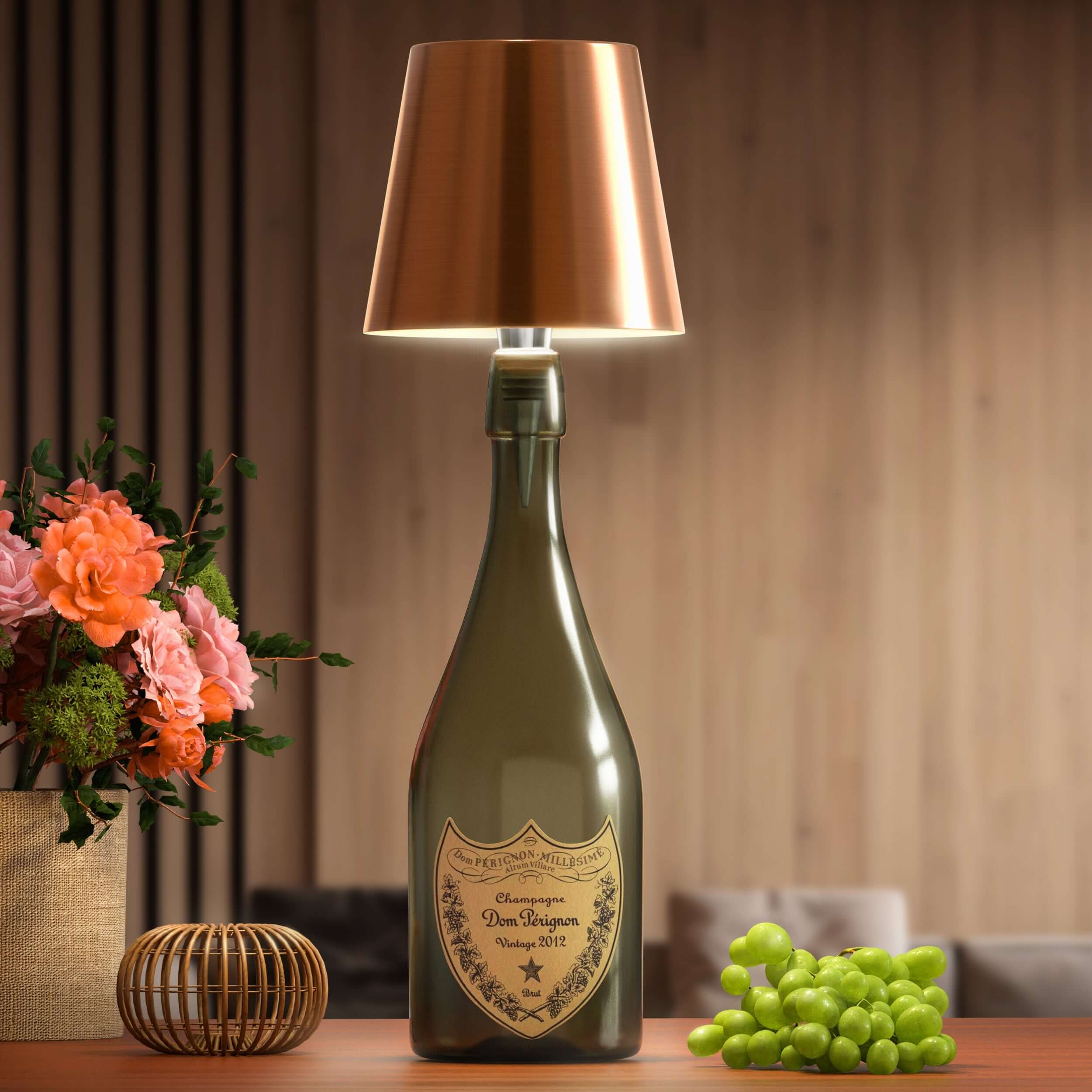 ecoglow stylish led bottle lamp sustainable home decor