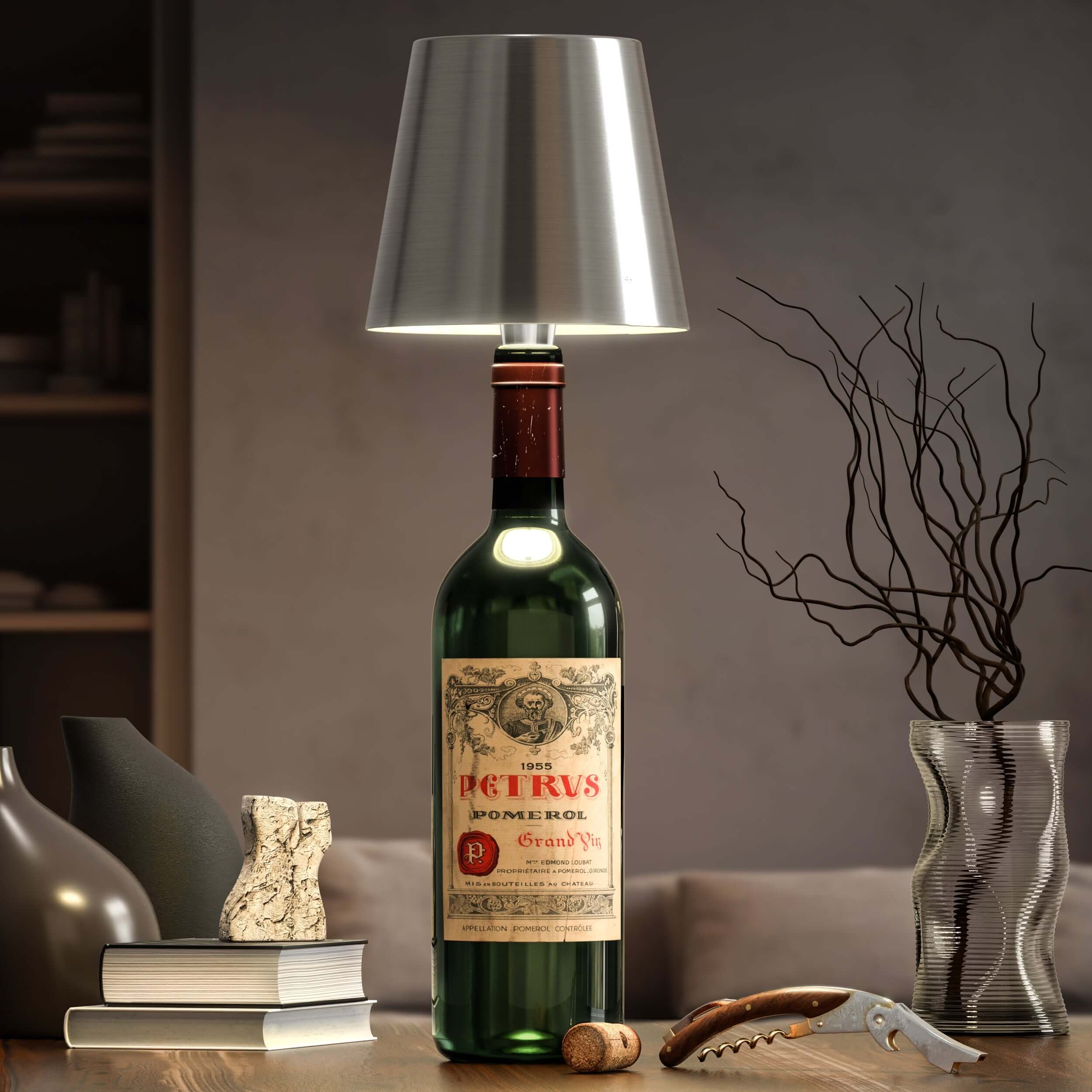 ecoglow stylish led bottle lamp sustainable home decor