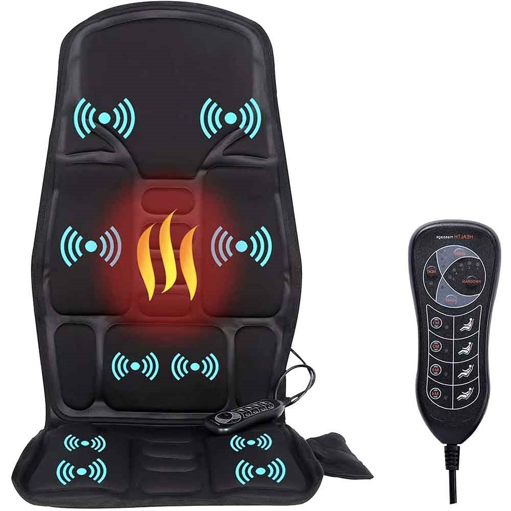 8 mode heated massage chair pad back neck full body relaxation