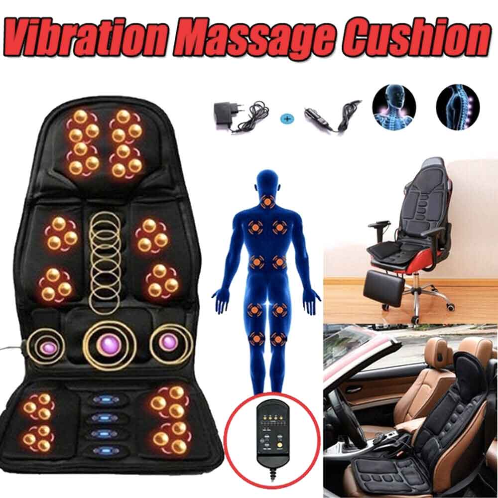 8 mode heated massage chair pad back neck full body relaxation