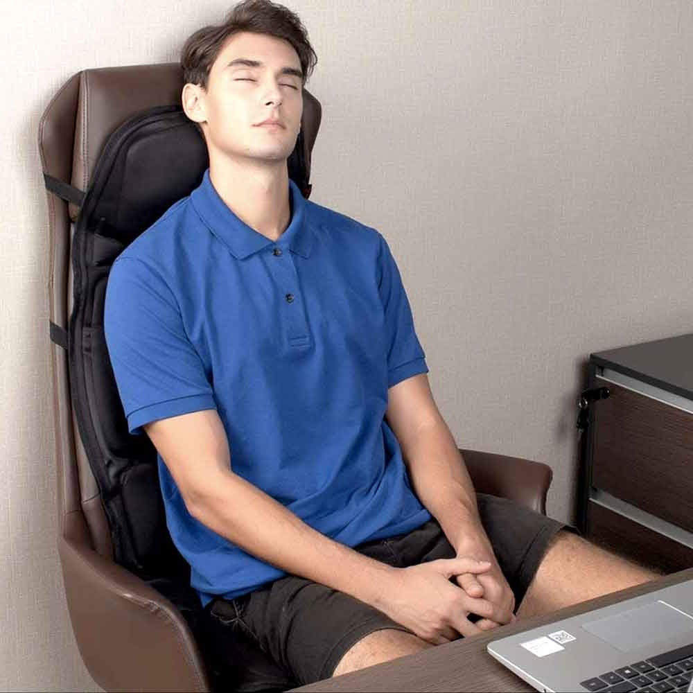 8 mode heated massage chair pad back neck full body relaxation