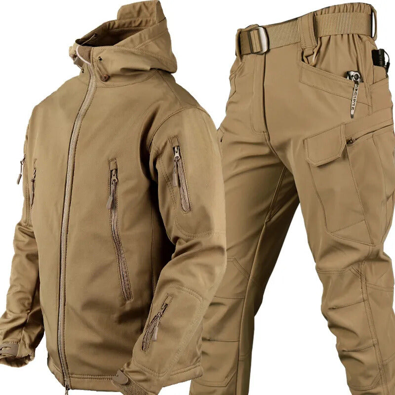 maxshield waterproof windproof outdoor set fleece lining six pockets