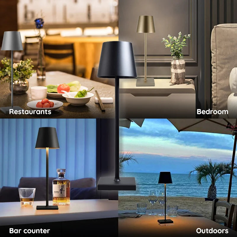 modern rechargeable led cordless table lamp