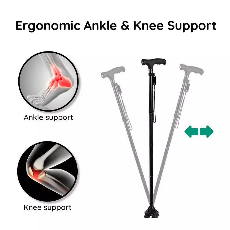 multi functional foldable led cane