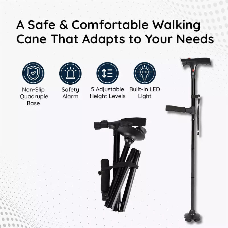 multi functional foldable led cane