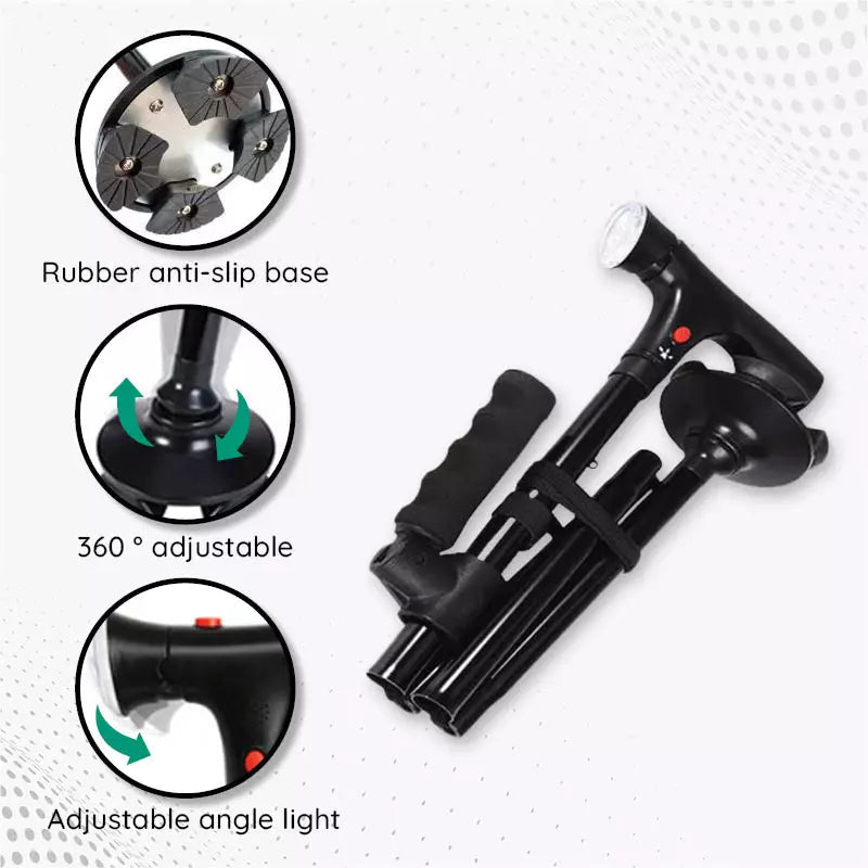 multi functional foldable led cane