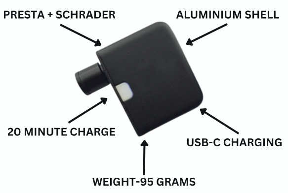 ultra compact mini electric bicycle pump type c rechargeable battery