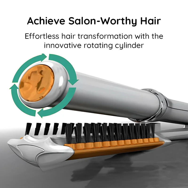 pro 3 in 1 2 way rotating curling iron hair brush
