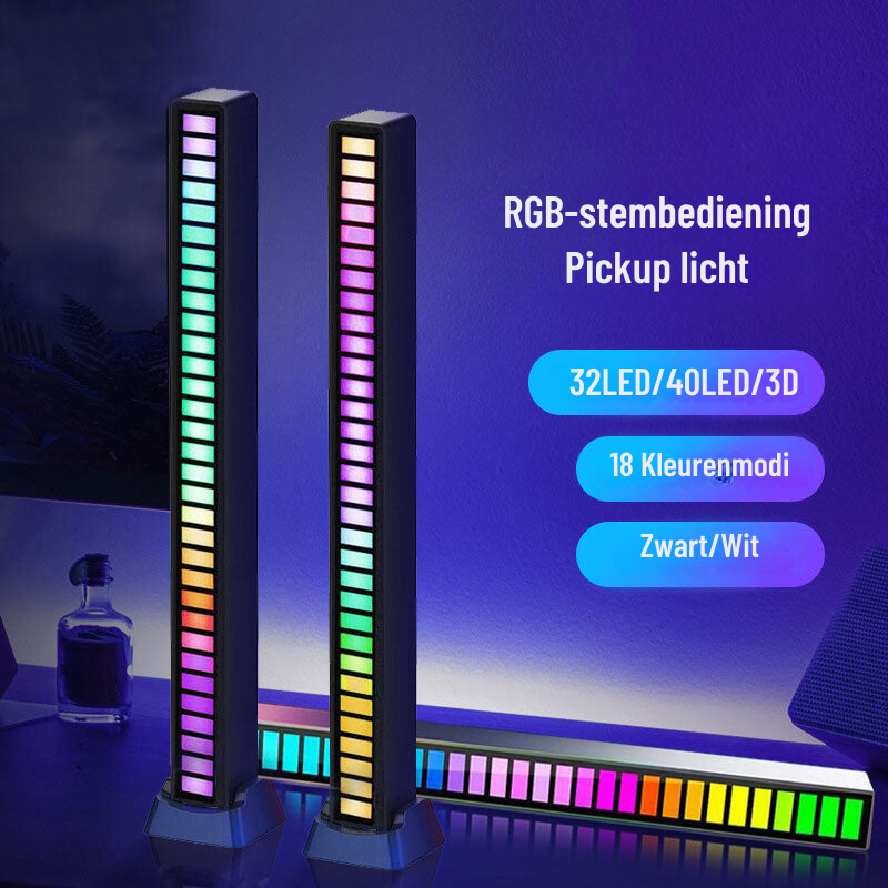 smart sound activated rgb light bar music sync led lighting