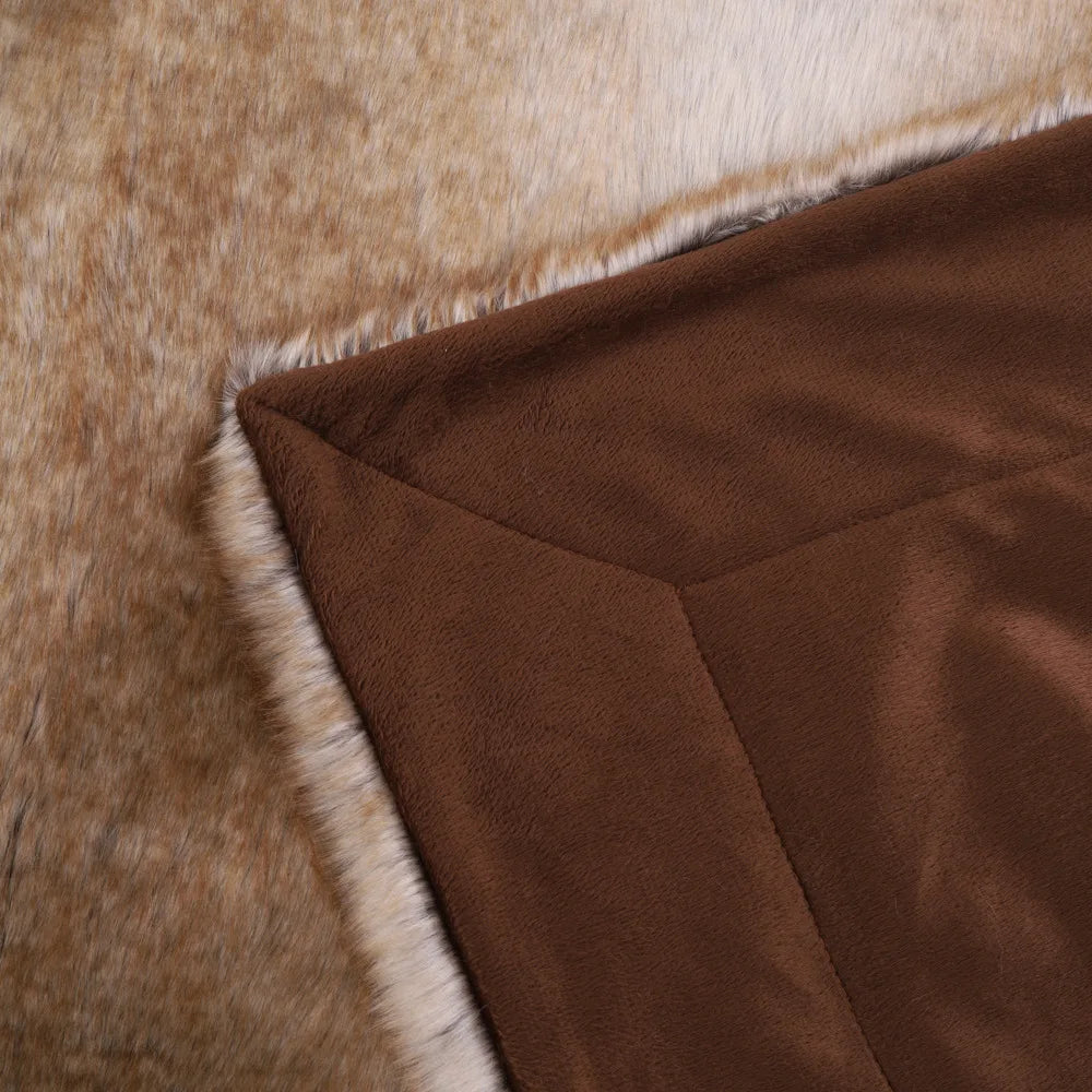 luxurious mink faux fur throw blanket soft cozy elegant