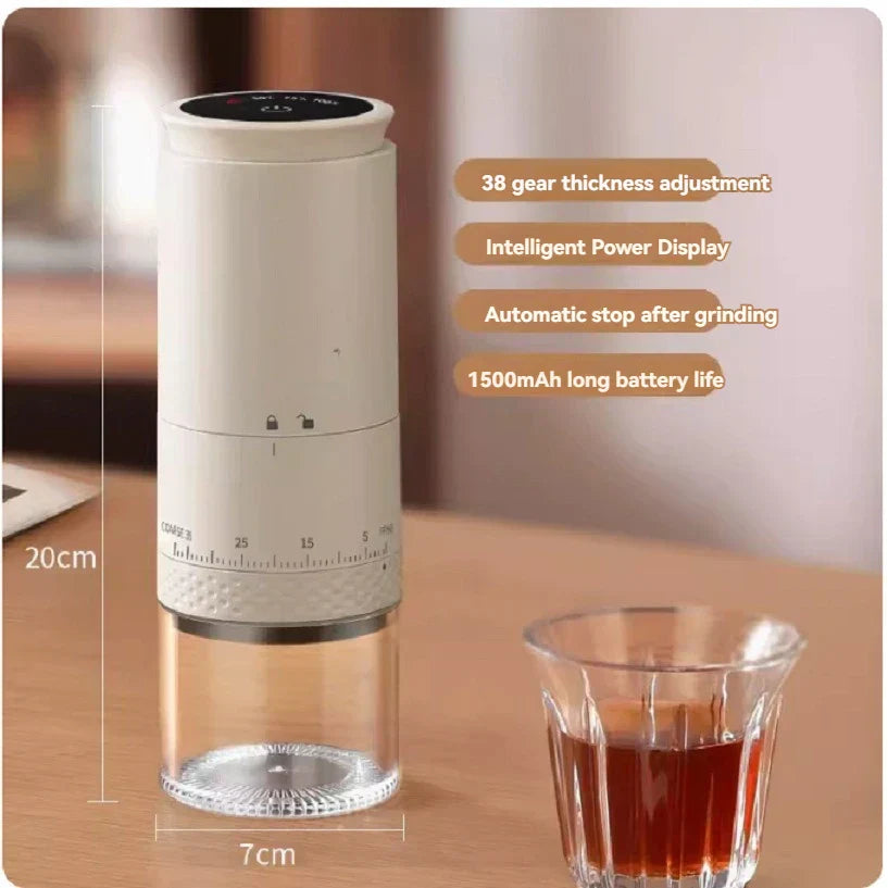 1500mah usb c rechargeable electric coffee grinder burr mill