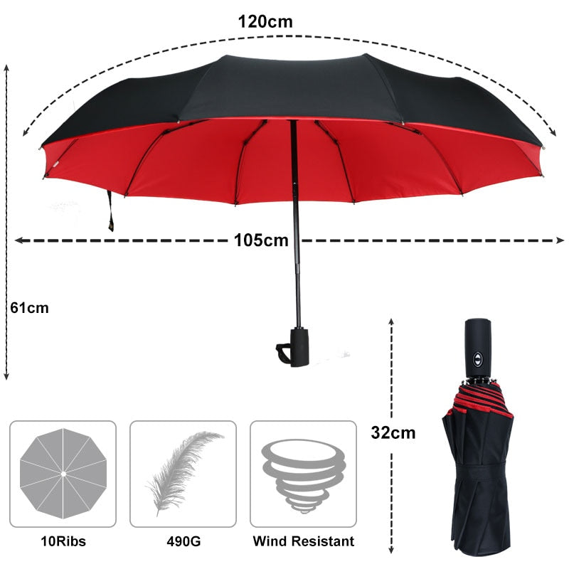 windproof storm umbrella durable compact lightweight