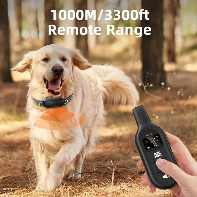 protrain rechargeable waterproof dog training collar remote