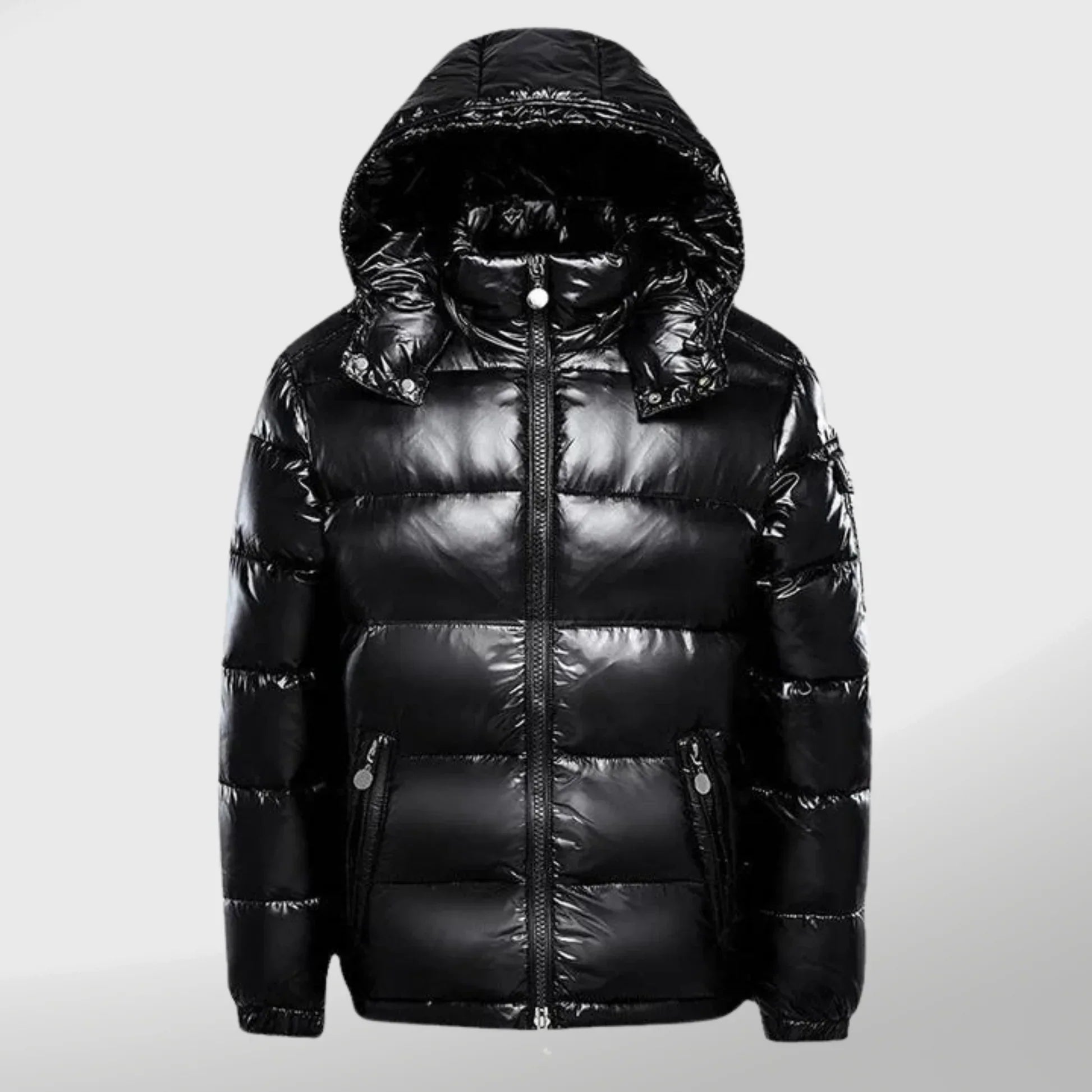 marty luxury long sleeve zip up puffer jacket