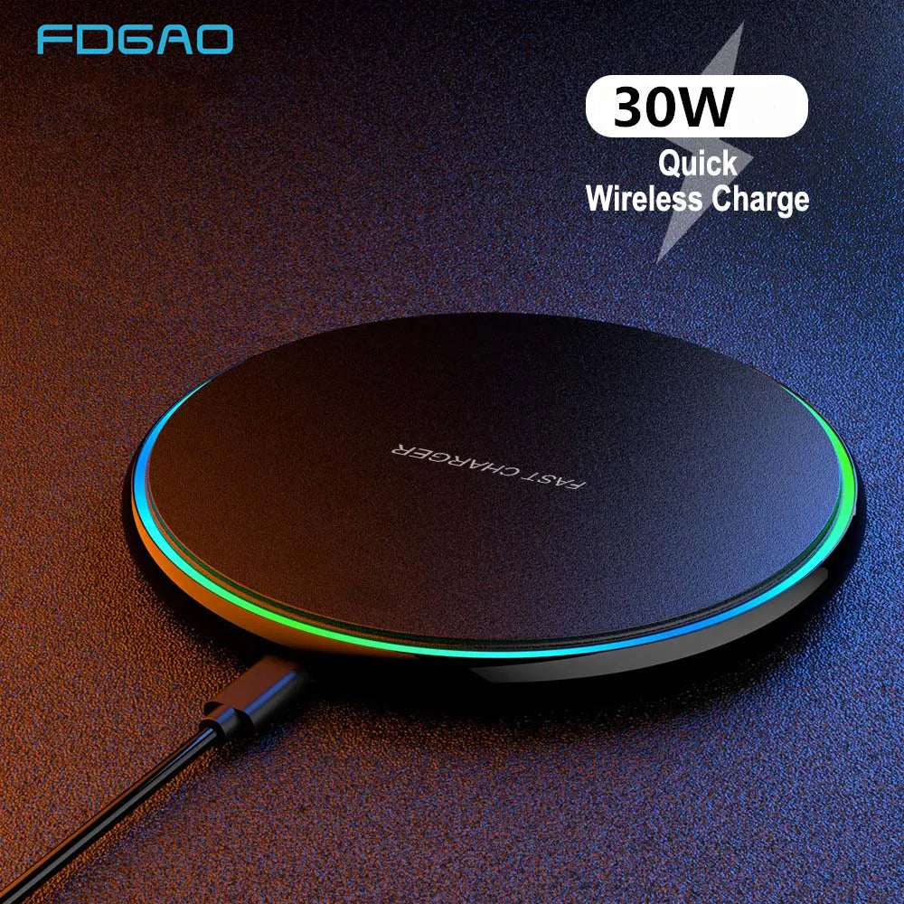 30w fast wireless charging pad usb c magsafe charger iphone samsung an