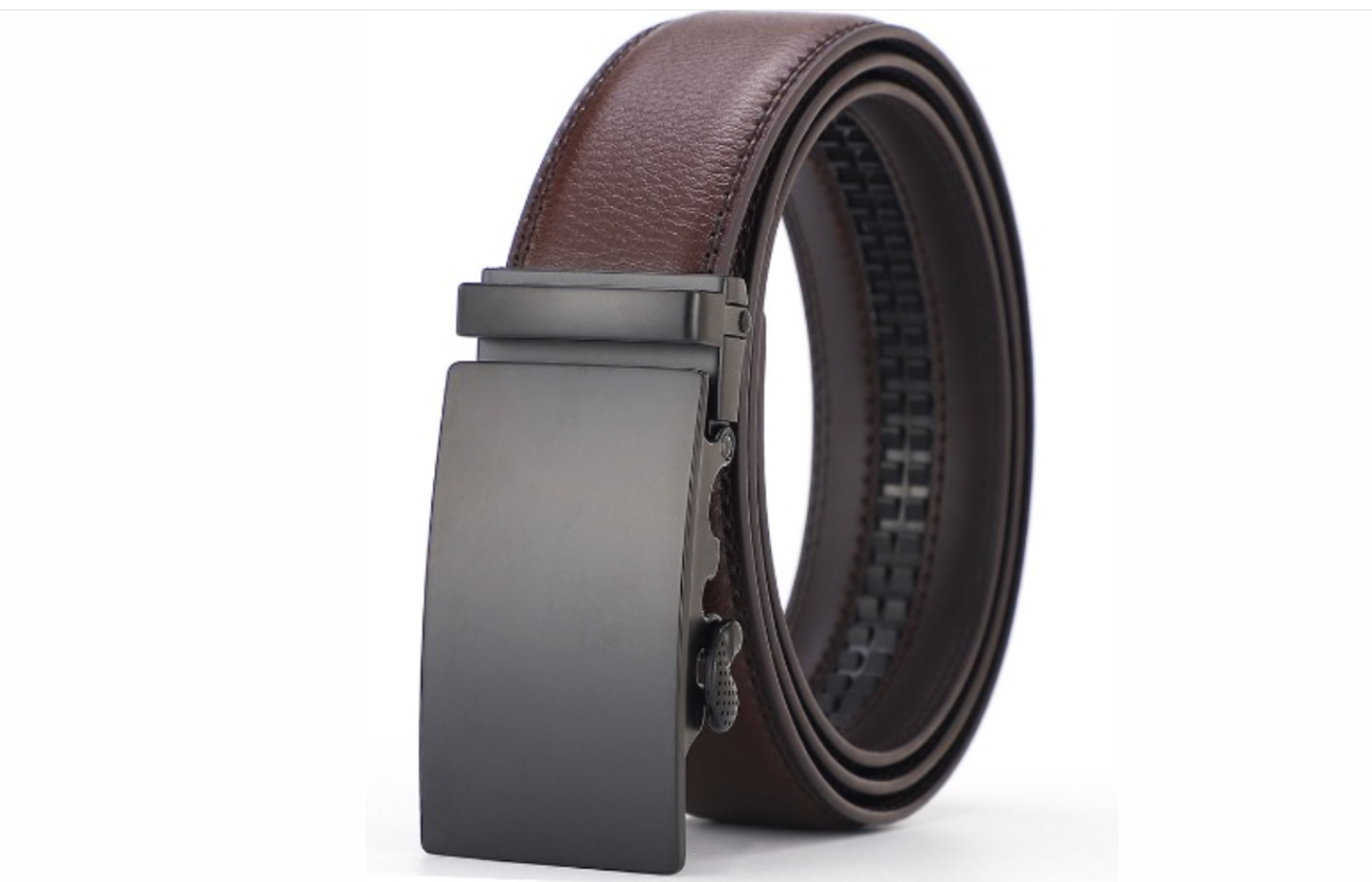 premium pu leather luxury automatic buckle belt men