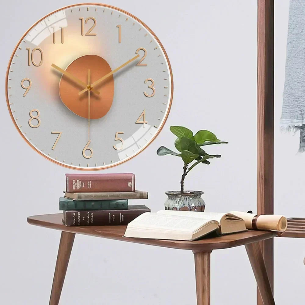 silent classic wall clock non ticking elegant timepiece