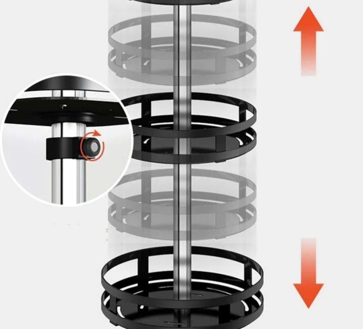 twistrack 360 rotating storage shelf space saving organizer