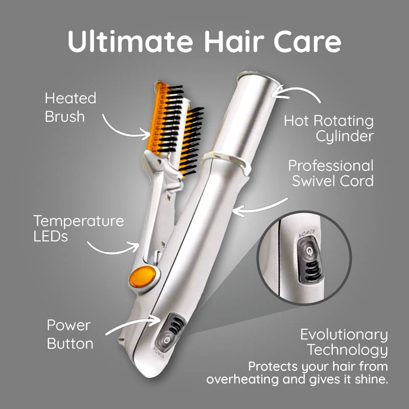 pro 3 in 1 2 way rotating curling iron hair brush
