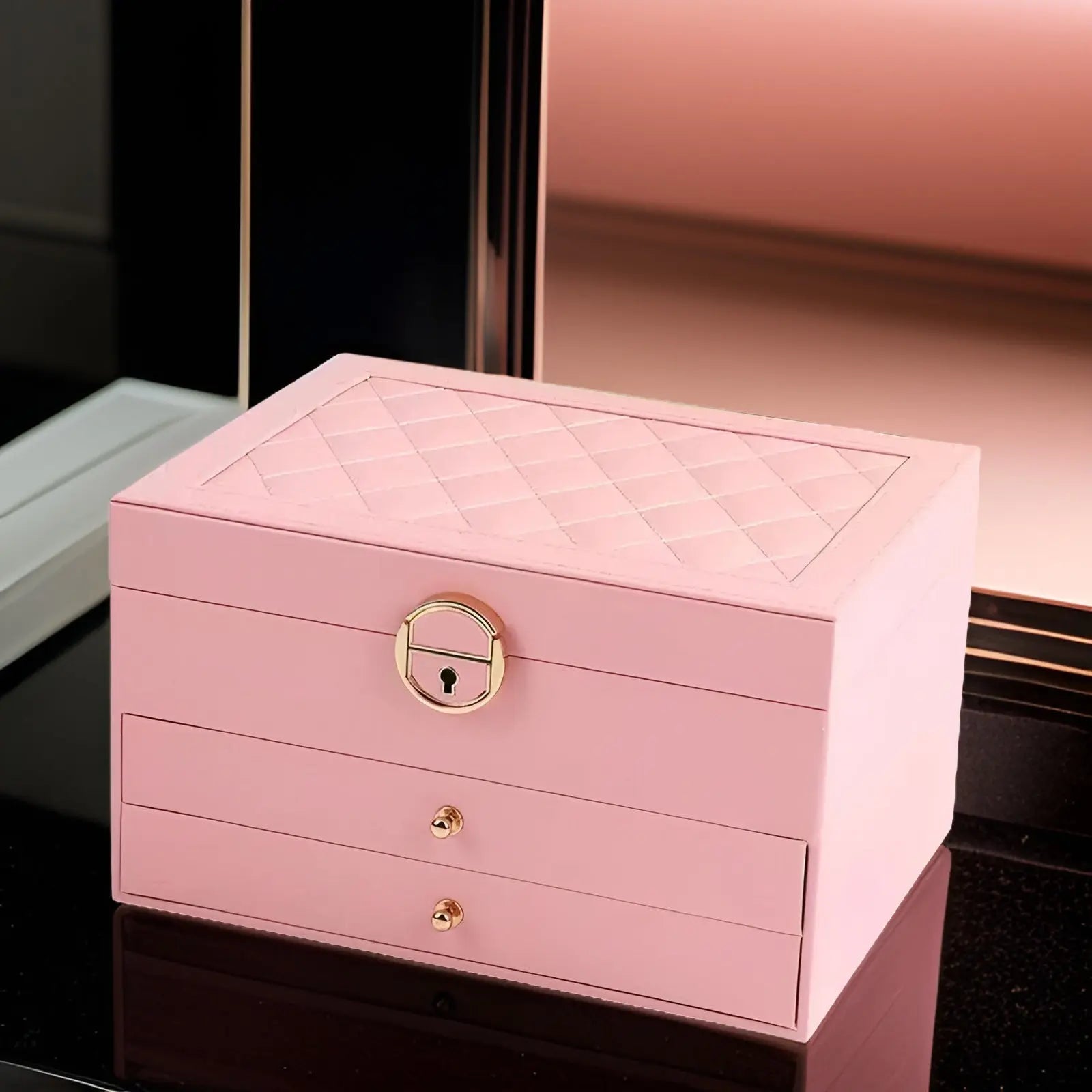 elegance box luxury multi layer jewelry organizer premium leather