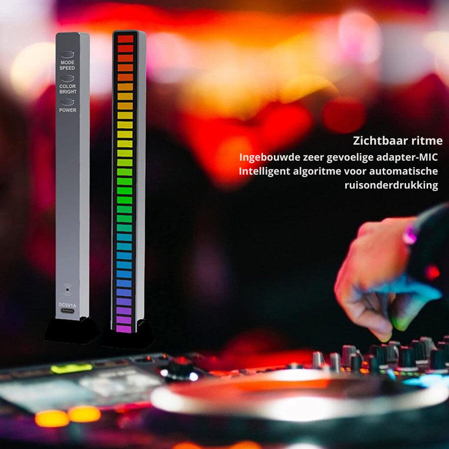 smart sound activated rgb light bar music sync led lighting