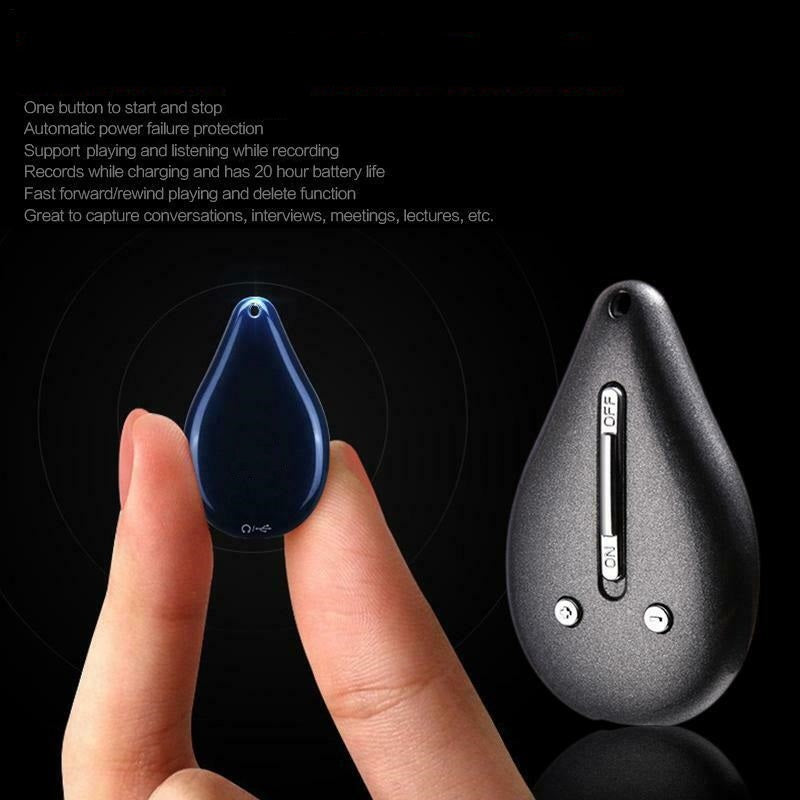 keychain voice recorder 100 hour memory portable discreet