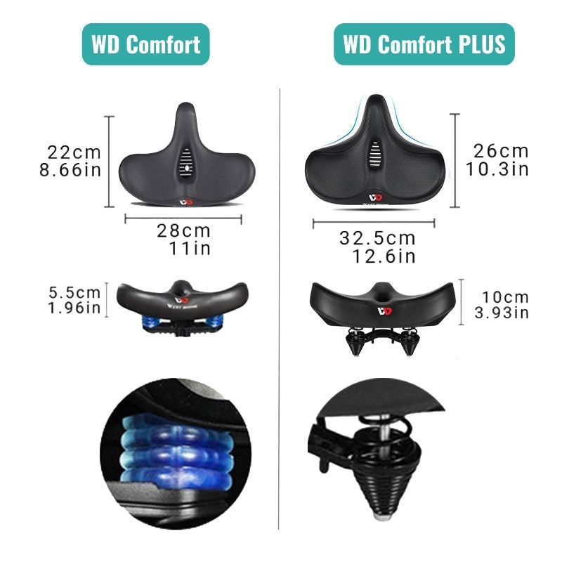 ride ease extra wide breathable comfortable bike saddle