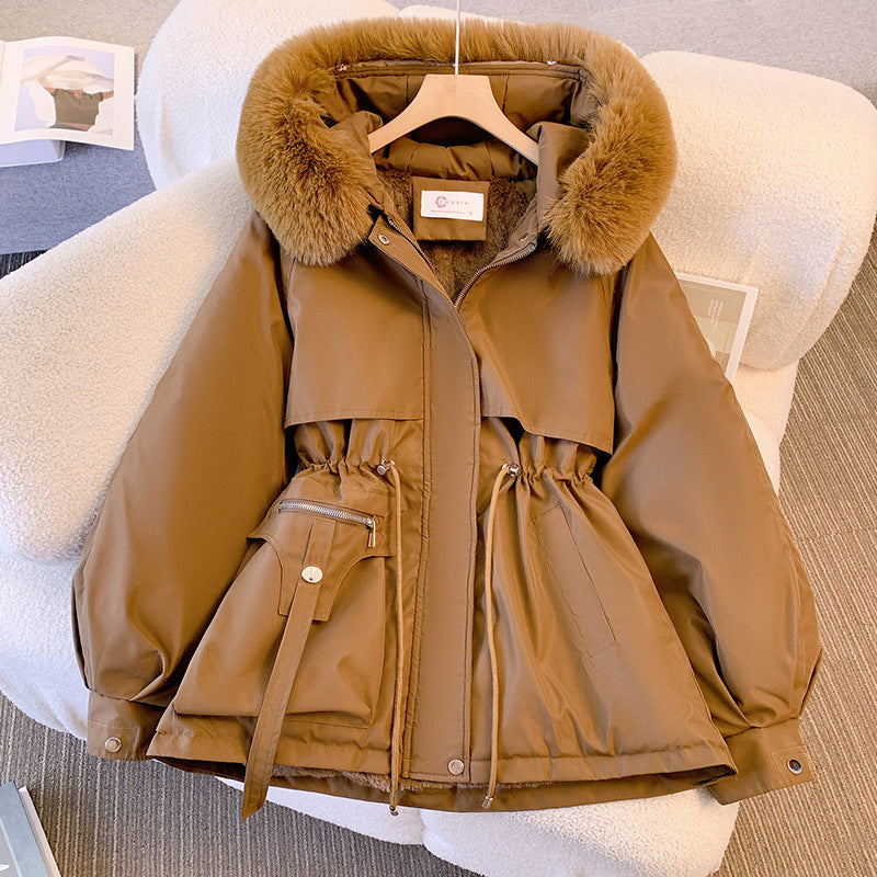 women detachable collar cloe down jacket