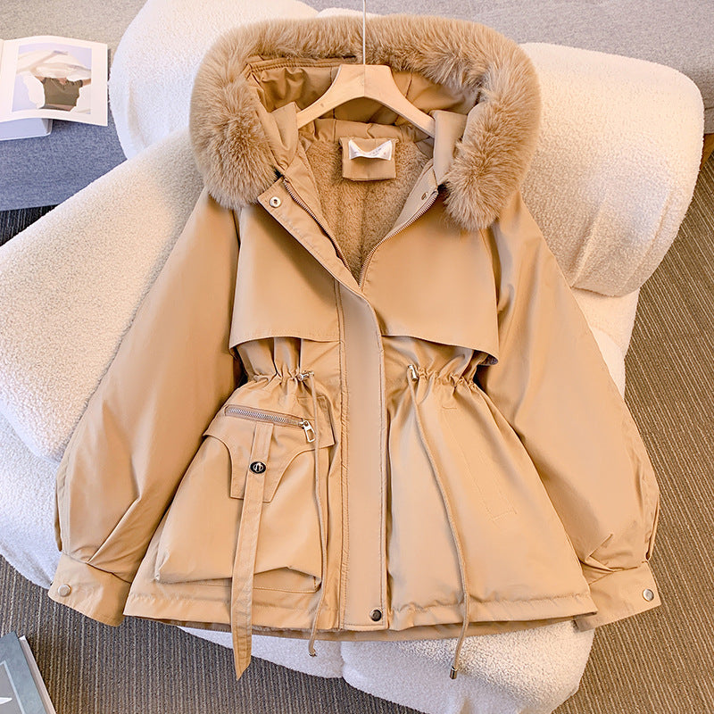 women detachable collar cloe down jacket