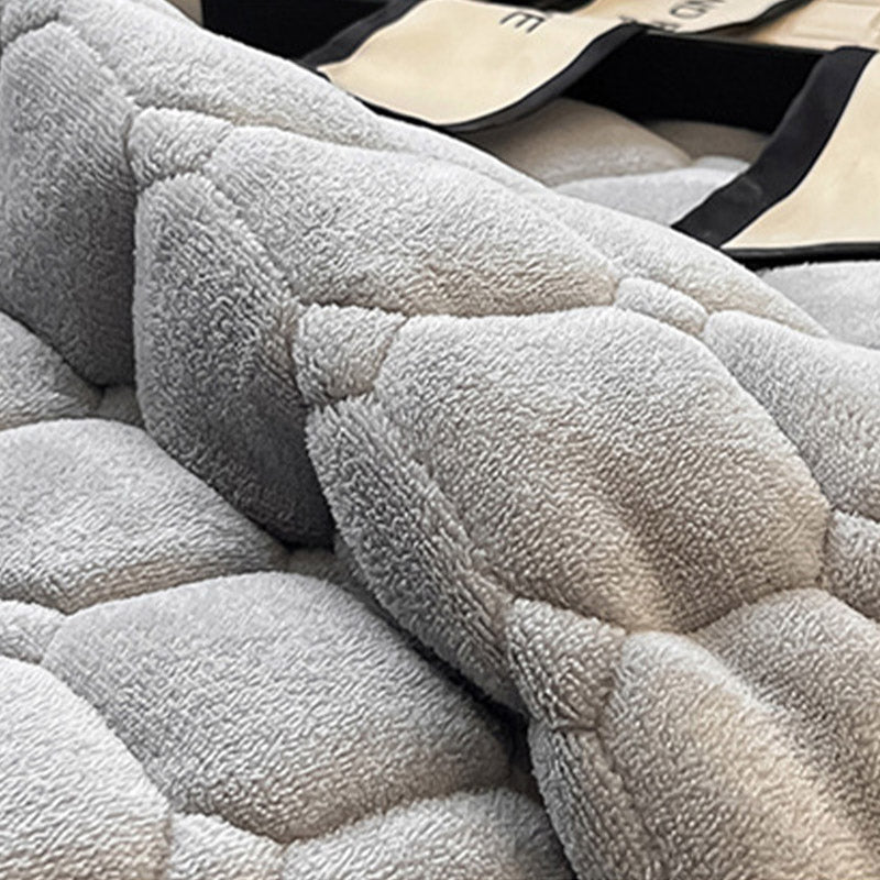 modern soft throw blanket square texture fluffy cover