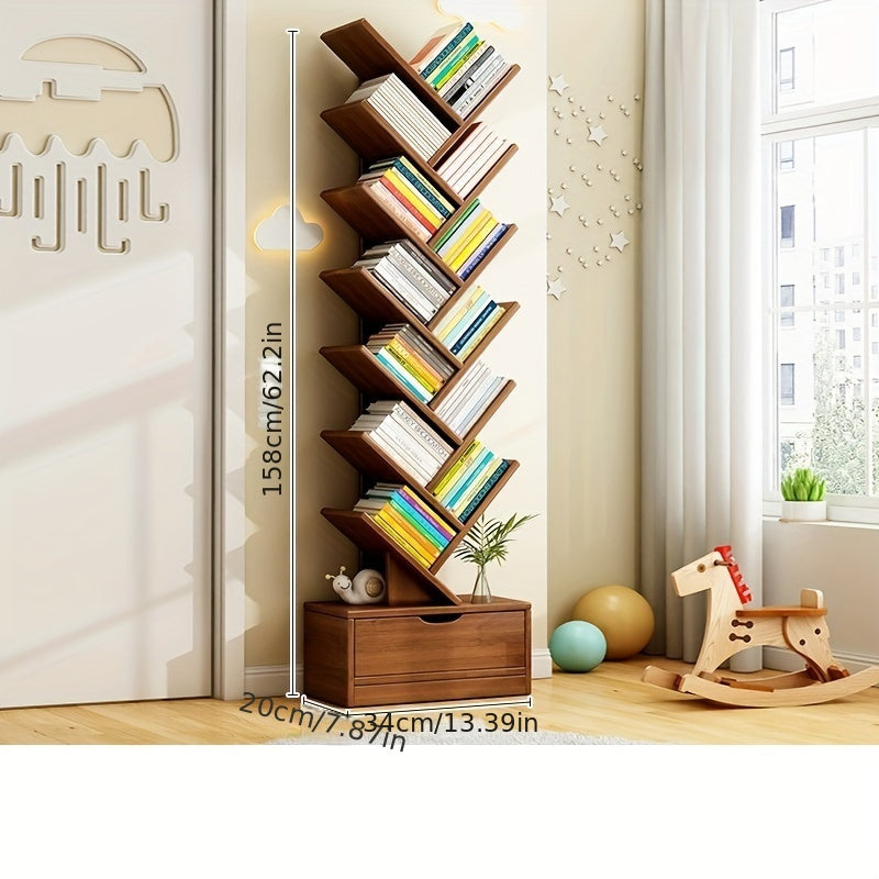 vertical bookcase space saving storage solution