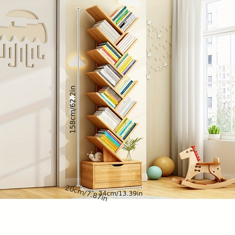 vertical bookcase space saving storage solution