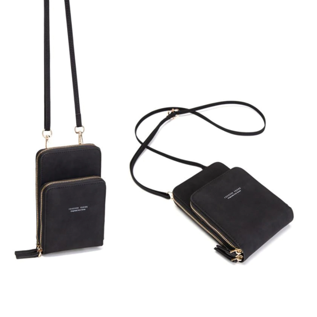 triple secure leather phone purse elegance practicality