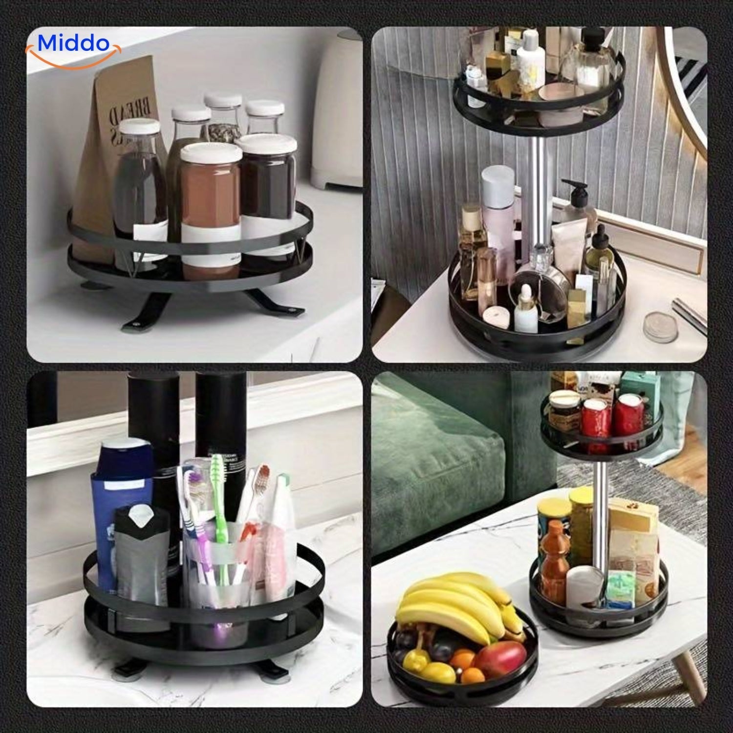 twistrack 360 rotating storage shelf space saving organizer