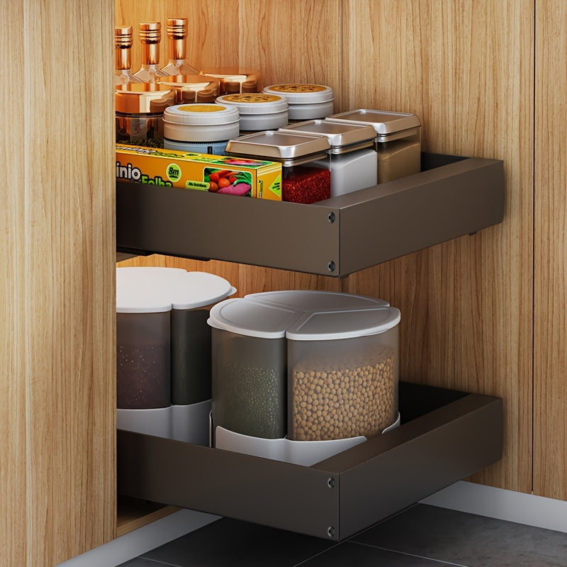 lina pull out kitchen cabinet organizer space saving pantry rack
