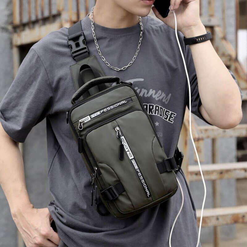 waterproof oxford crossbody bag anti theft usb charging multi pocket