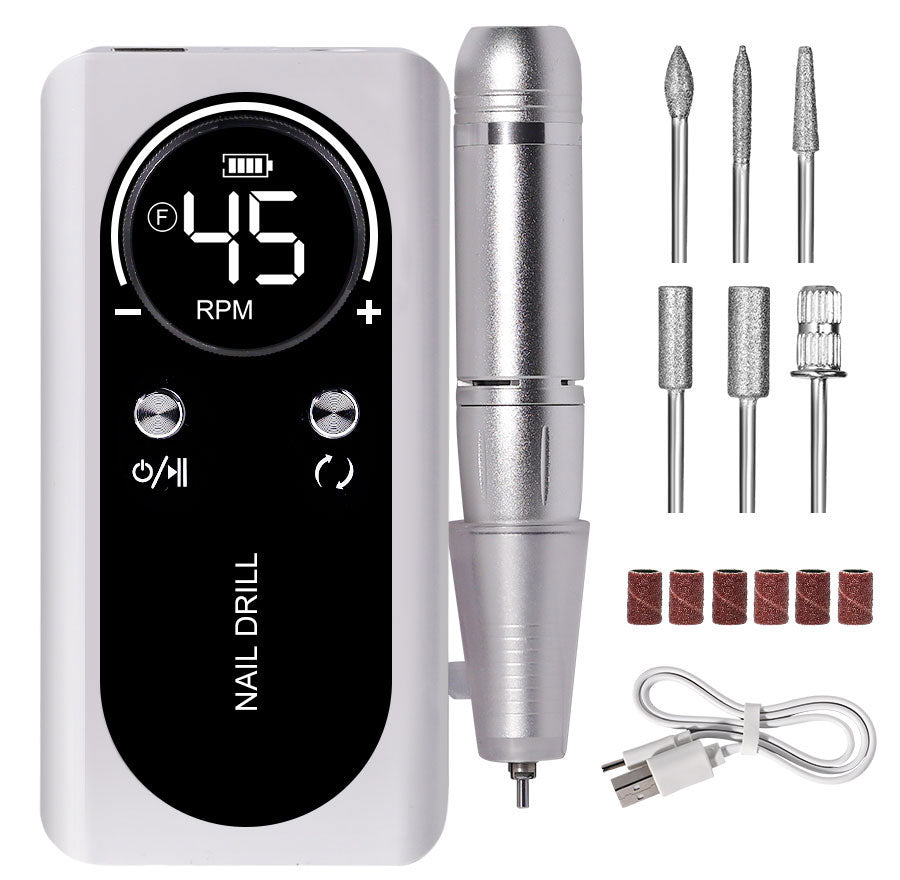 pro nail 45000rpm portable rechargeable electric file manicure