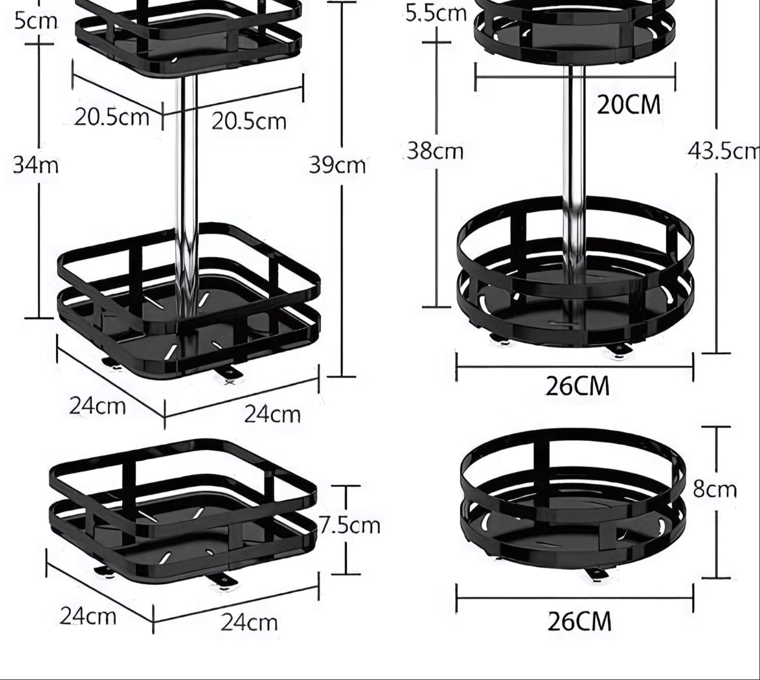 twistrack 360 rotating storage shelf space saving organizer