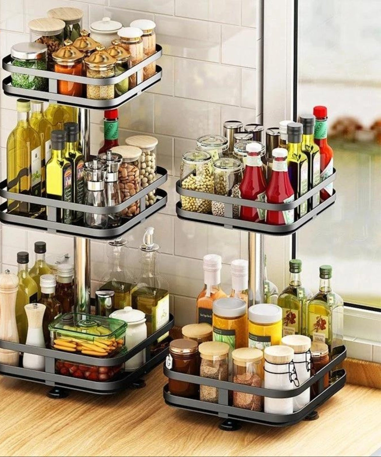 twistrack 360 rotating storage shelf space saving organizer