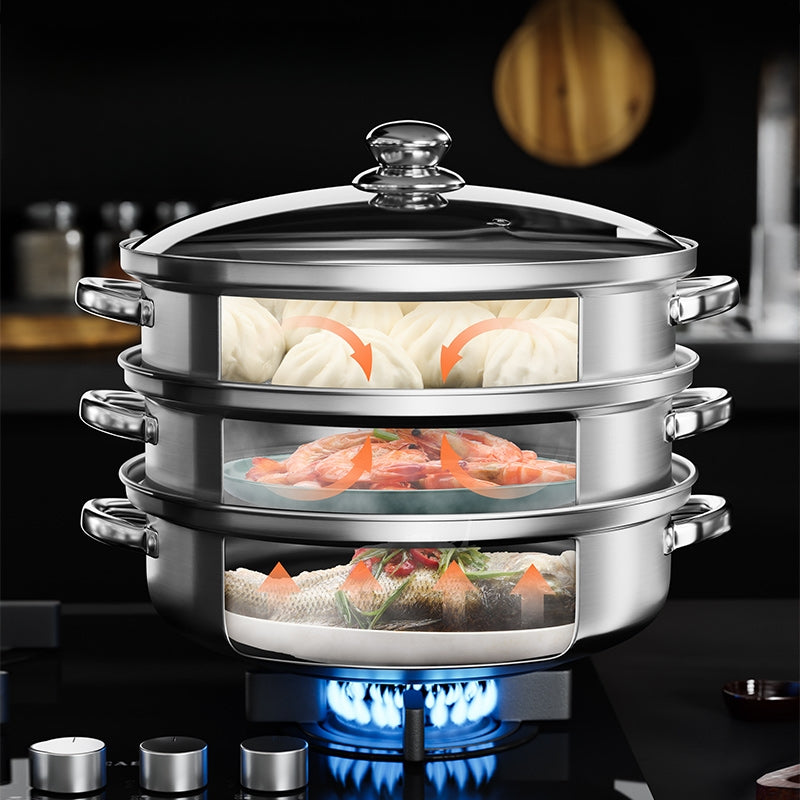 nutristeam 3 tier stainless steel steamer healthy cooking