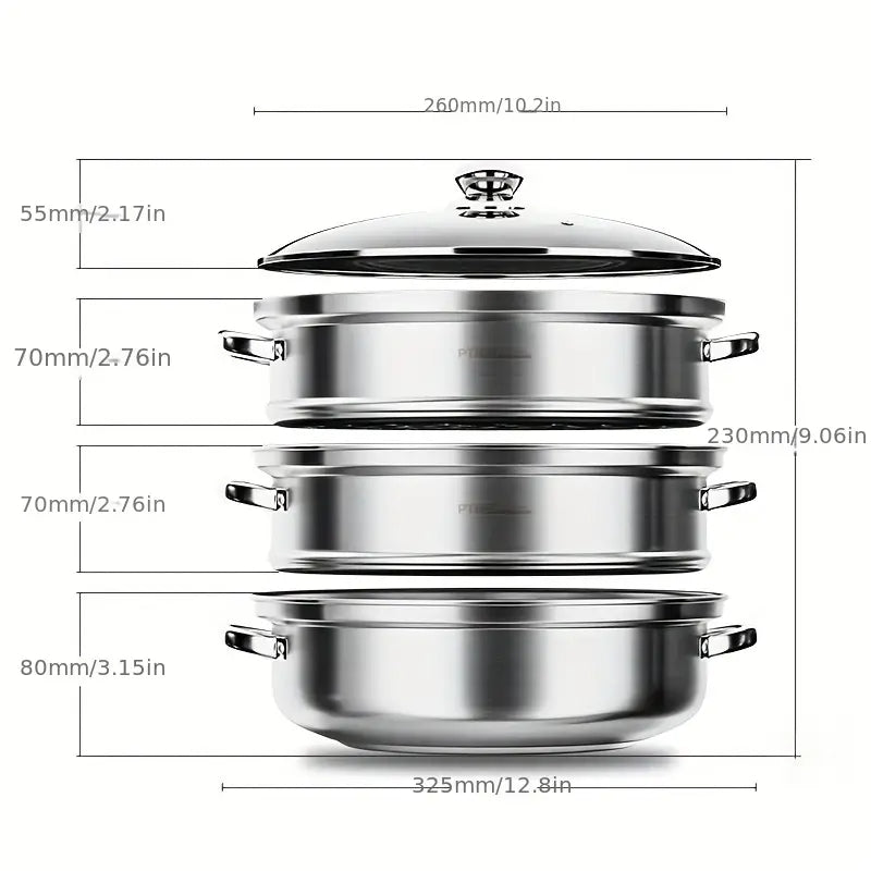 nutristeam 3 tier stainless steel steamer healthy cooking