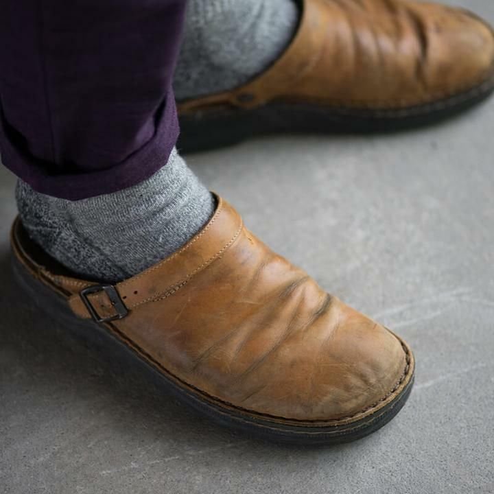 berken leather slippers for men