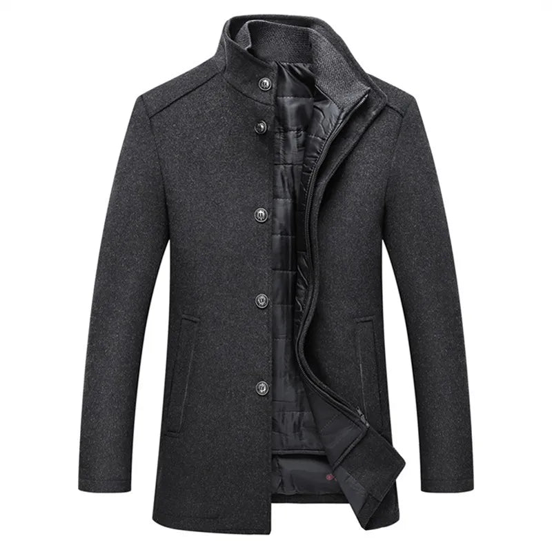 kenneth classic wool coat modern elegance