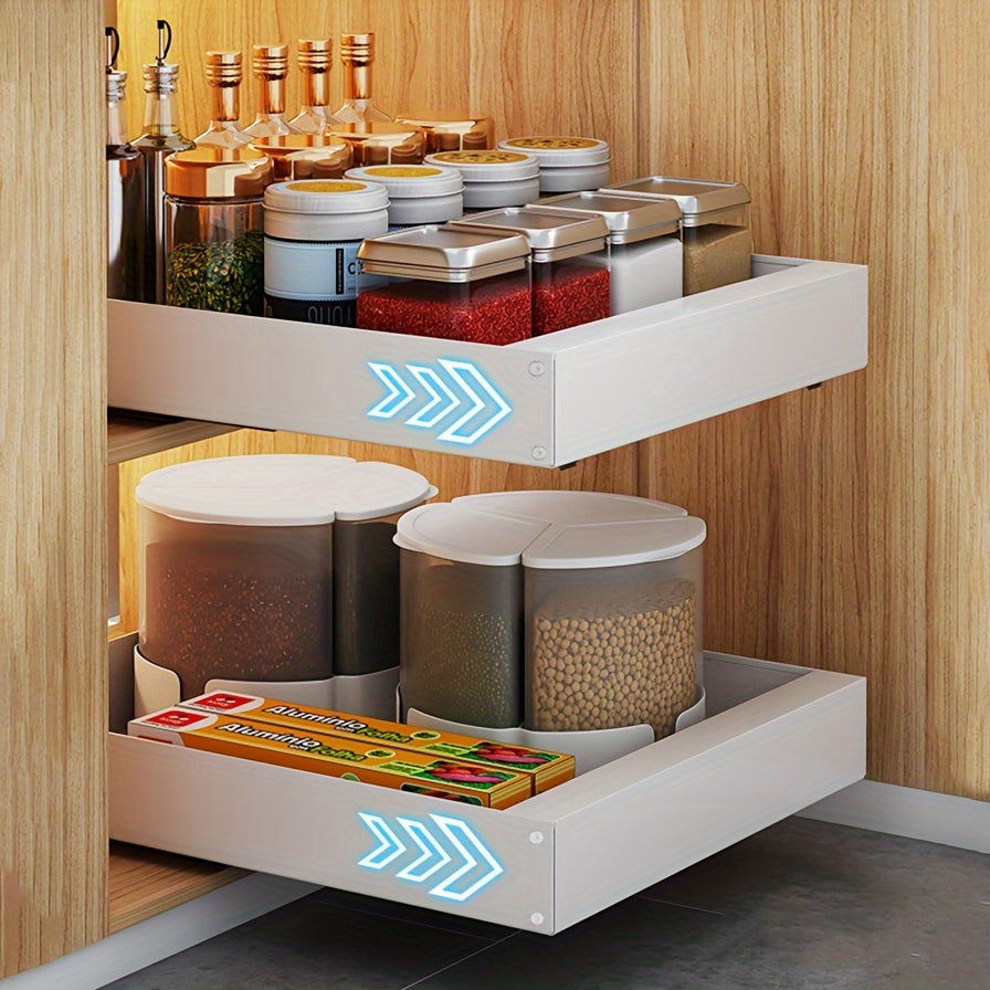 lina pull out kitchen cabinet organizer space saving pantry rack
