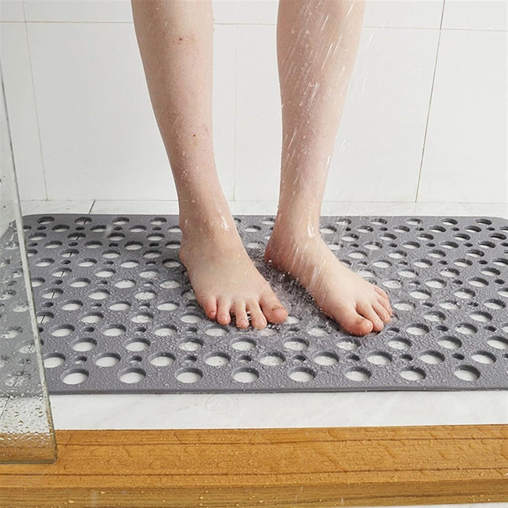aquaguard non slip shower mat anti skid grip quick drainage