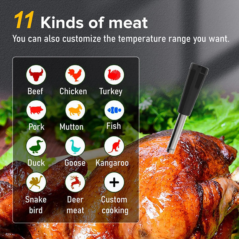 wireless meat thermometer perfect for steaks bbq fish turkey