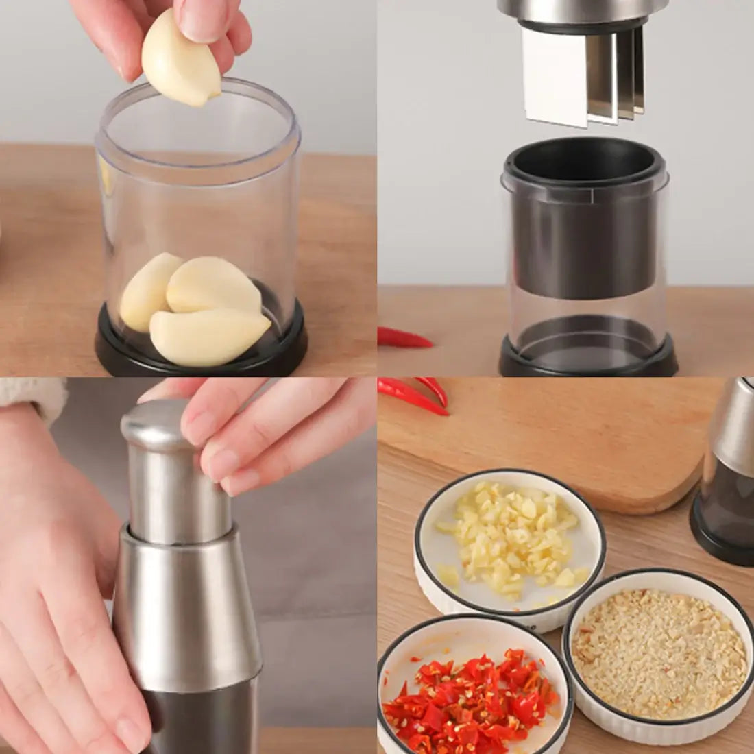 chef chop pro manual stainless steel vegetable chopper food prep