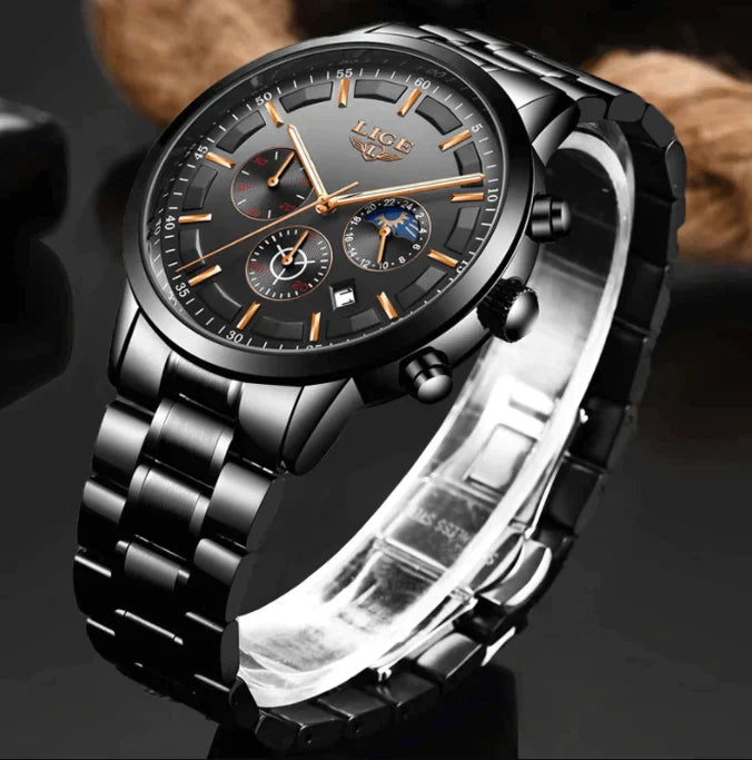 vanguard time black steel military watch sleek sophisticated