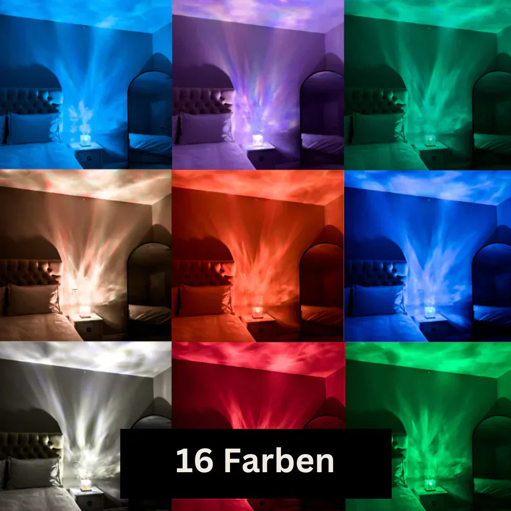 aurora glow northern lights lamp 16 color led mood light remote