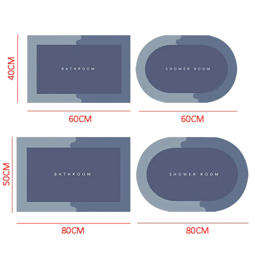 rapid dry non slip floor mat safety guide